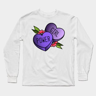 Girl Power Candy Sweet Heart Long Sleeve T-Shirt